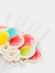 Соломки PROCOS Sparkling Balloons для напитков, с декорацией, 6 штук