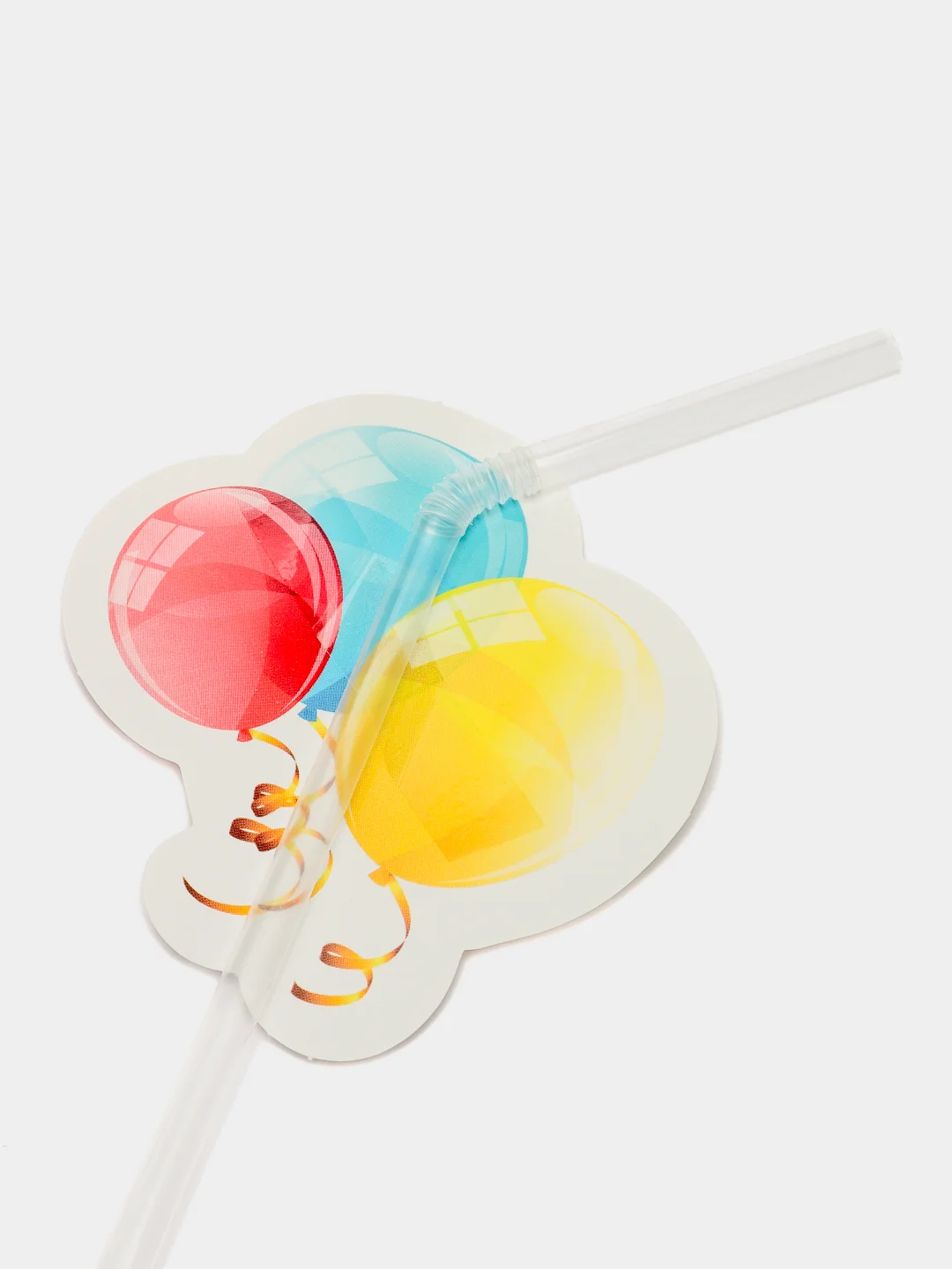 Соломки PROCOS Sparkling Balloons для напитков, с декорацией, 6 штук