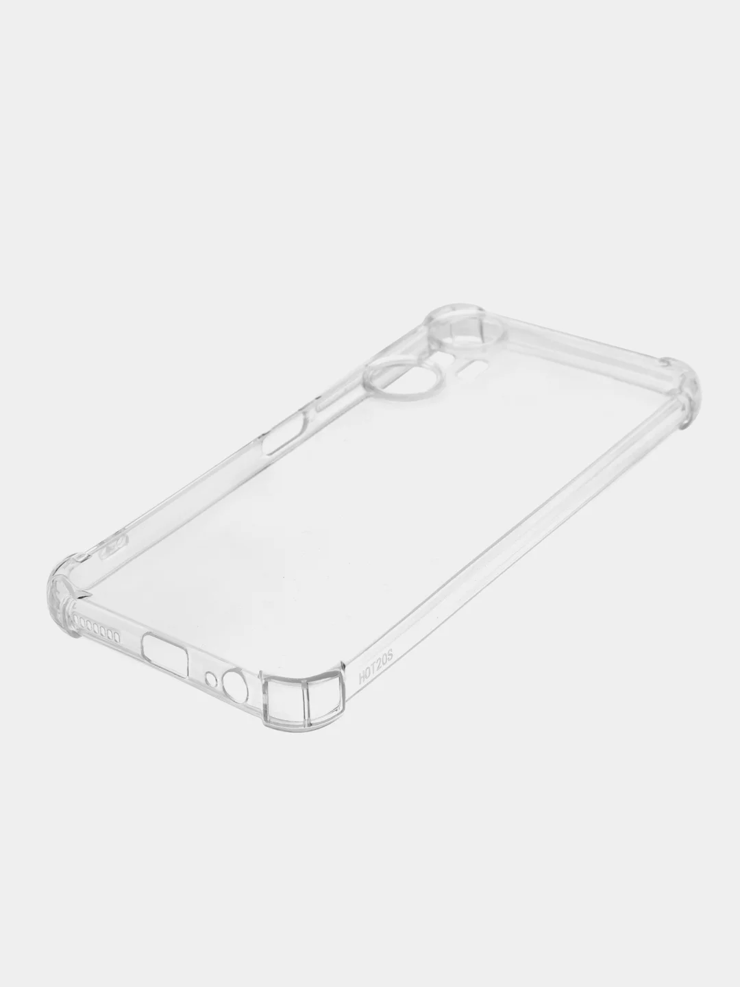 Прозрачный противоударный чехол BROSCORP для Infinix Hot 20S силиконовый с усиленными углами