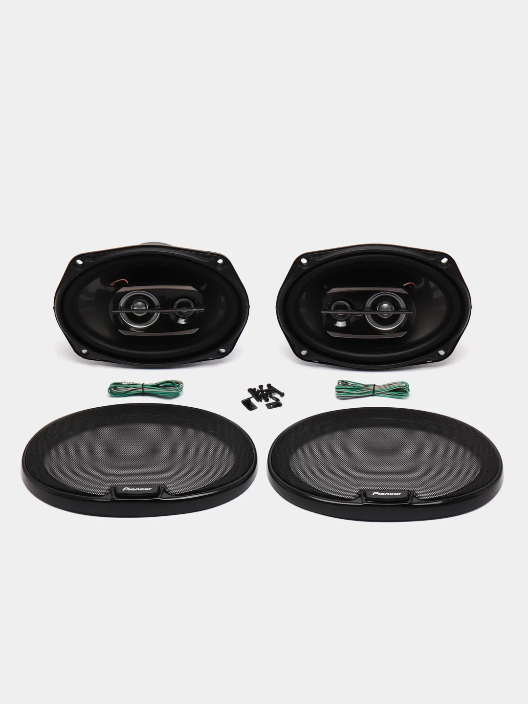 Черный автомобильные колонки Pioneer TS-A6999S, 1000 Вт, 2 штуки и TS-A6998А, 1200 Вт