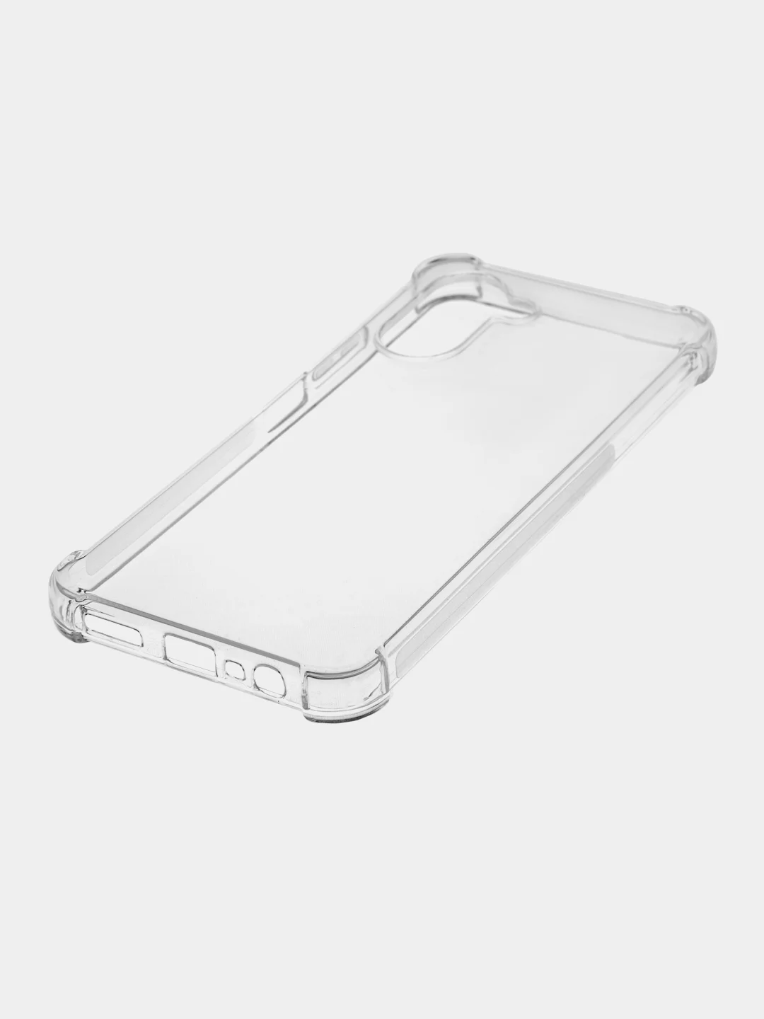 Прозрачный противоударный чехол BROSCORP для Realme C33 силиконовый с усиленными углами