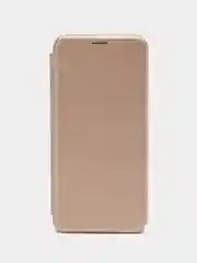 Золотой чехол-книжка для Tecno POP 6 Pro (Техно Поп 6 ПРО)