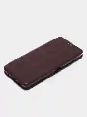 Коричневый чехол-книжка Картофан для Tecno Spark 9 Pro, Spark 9T, с функцией подставки, экокожа