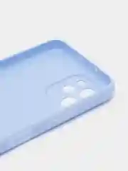 Светло-синий чехол силиконовый BROSCORP для Huawei Nova Y61, матовый, тонкий, бортик вокруг камер