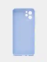 Светло-синий чехол силиконовый BROSCORP для Huawei Nova Y61, матовый, тонкий, бортик вокруг камер