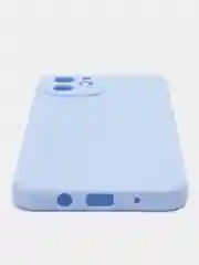 Светло-синий чехол силиконовый BROSCORP для Huawei Nova Y61, матовый, тонкий, бортик вокруг камер