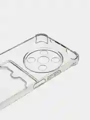 Прозрачный противоударный чехол BROSCORP для Huawei Nova Y90, силиконовый с карманом для карт
