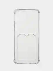 Прозрачный противоударный чехол BROSCORP для Realme Narzo 50i Prime, C30S, C30 силиконовый с карманом