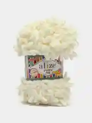 Молочный пряжа Alize Puffy Fine Ализе Пуффи Файн 100% микрополиэстер Вес 100 г Длина нити 14 м
