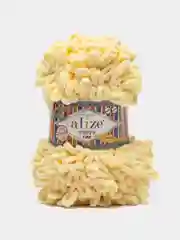 Слоновая кость пряжа Alize Puffy Fine Ализе Пуффи Файн 100% микрополиэстер Вес 100 г Длина нити 14 м