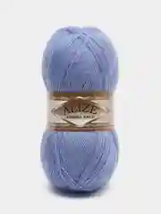 Голубой пряжа Alize Angora Gold, 20% Шерсть 80% Акрил, 100 г, 550 м (часть 1)