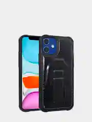 Черный чехол кожаный для iPhone 11 / 12 / 12 Pro / 13 / 13 Pro / 13 Pro Max айфон про макс магнит