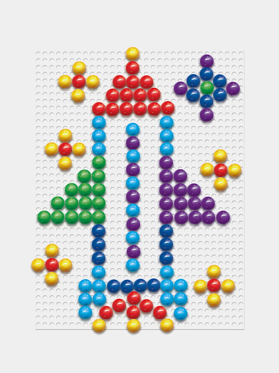 Аметистовый детская пластмассовая Мозаика, 100, 120, 150, 225 элементов
