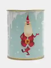 Голубой копилка металлическая, для монет, новогодняя