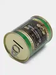 Зеленый копилка металлическая, для монет, новогодняя