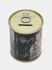 Черный копилка металлическая, для монет, новогодняя