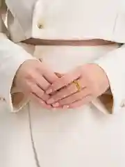 Золотой кольцо из искусственного жемчуга