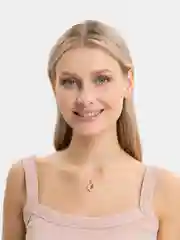 Женская цепочка на шею, с подвеской "Луна", с проекцией Я тебя люблю на 100 языках