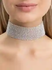 Слоновая кость чокеры со стразами