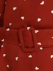 Бордовый платье женское, с поясом