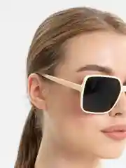 Бежевый очки женские солнцезащитные, квадратные