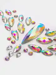 Серый меланж стразы самоклеящиеся для лица,тела,на подложке