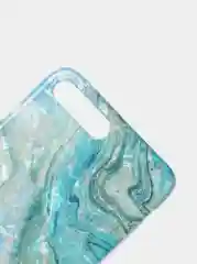 Зеленый мраморный чехол для айфон iPhone 12 Mini, c попсокетом