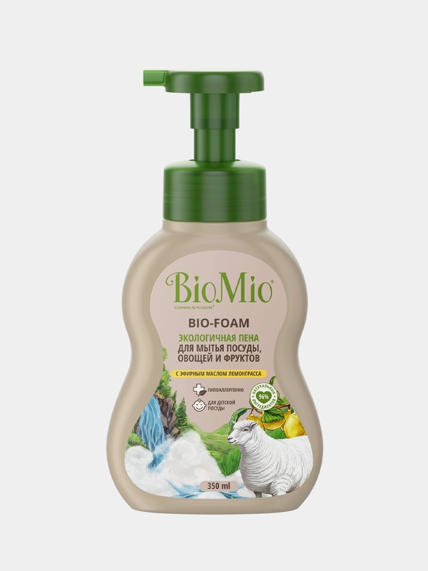 BioMio BIO-FOAM ЛЕМОНГРАСС пена для мытья посуды, 350 мл