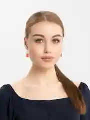Алый серьги "Мармеладные мишки"