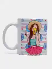 Розовый кружка маме, бабушке, девушке "8 марта"