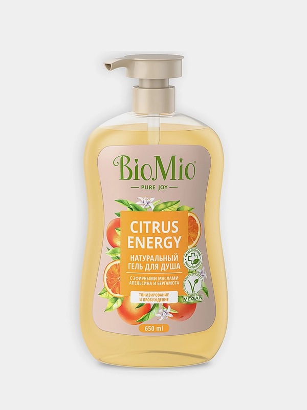 BioMio BIO SHOWER GEL Апельсин и бергамот. Гель для душа 650 мл