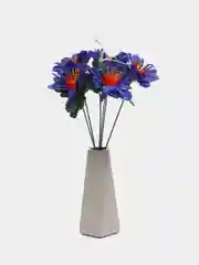 Индиго декоративные искусственные цветы Геогрин и Гербер, букет