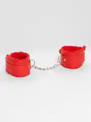 Красный наручники БДСМ с мехом, для связывания рук и ног, 4 цвета