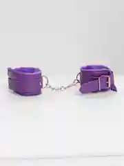 Фиолетовый наручники БДСМ с мехом, для связывания рук и ног, 4 цвета