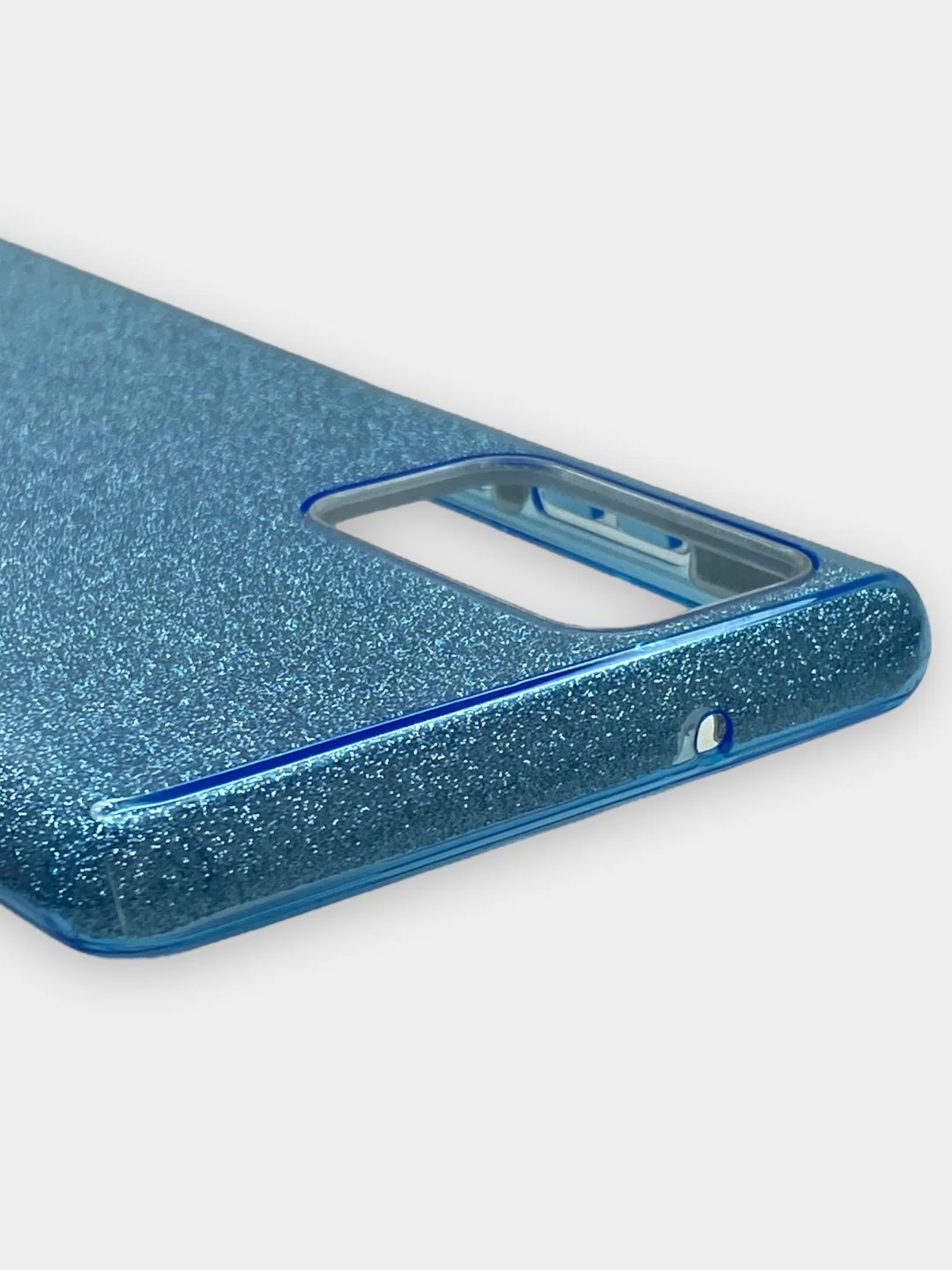 Голубой чехол Samsung Galaxy Note 20 (Самсунг Галакси Нот 20), блестящий, сияющий