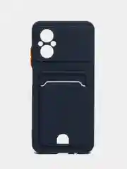 Синий чехол XIAOMI POCO M5 / POCO M4 5G с защитой камеры и карманом для пластиковой карты