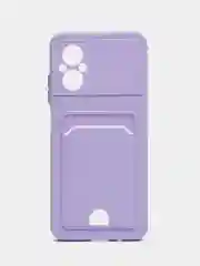 Лавандовый чехол XIAOMI POCO M5 / POCO M4 5G с защитой камеры и карманом для пластиковой карты