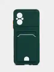 Зеленый чехол XIAOMI POCO M5 / POCO M4 5G с защитой камеры и карманом для пластиковой карты