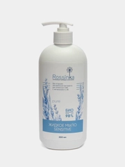Натуральное жидкое мыло Rossinka Sensitive Pure, без отдушек, увлажняющее, 500 мл