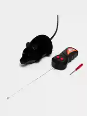 Черный мышка на пульте управления,Интерактивная игрушки для животных