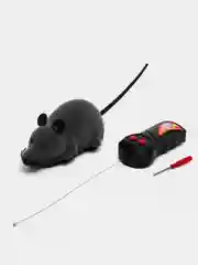 Серый мышка на пульте управления,Интерактивная игрушки для животных