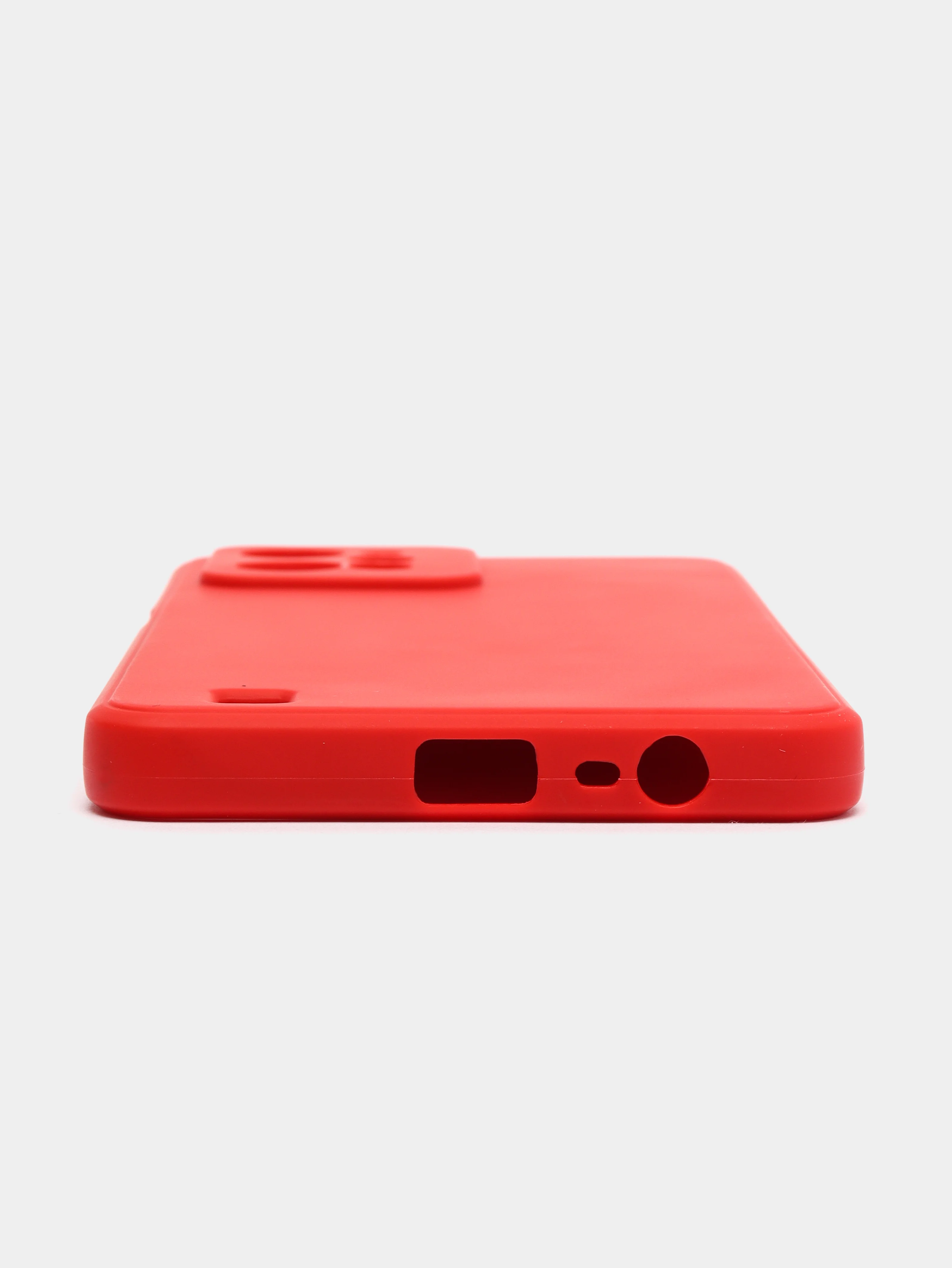 Красный чехол для Realme C31 / Реалми С31 силиконовый, цветной, с мягким подкладом