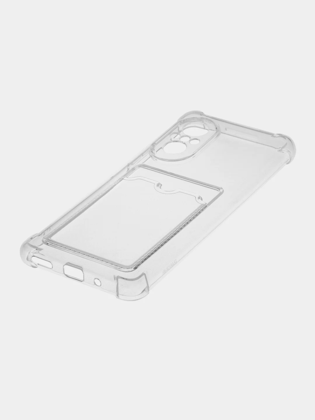 Прозрачный противоударный чехол BROSCORP для Huawei Nova 9 SE, силиконовый, с карманом для карт