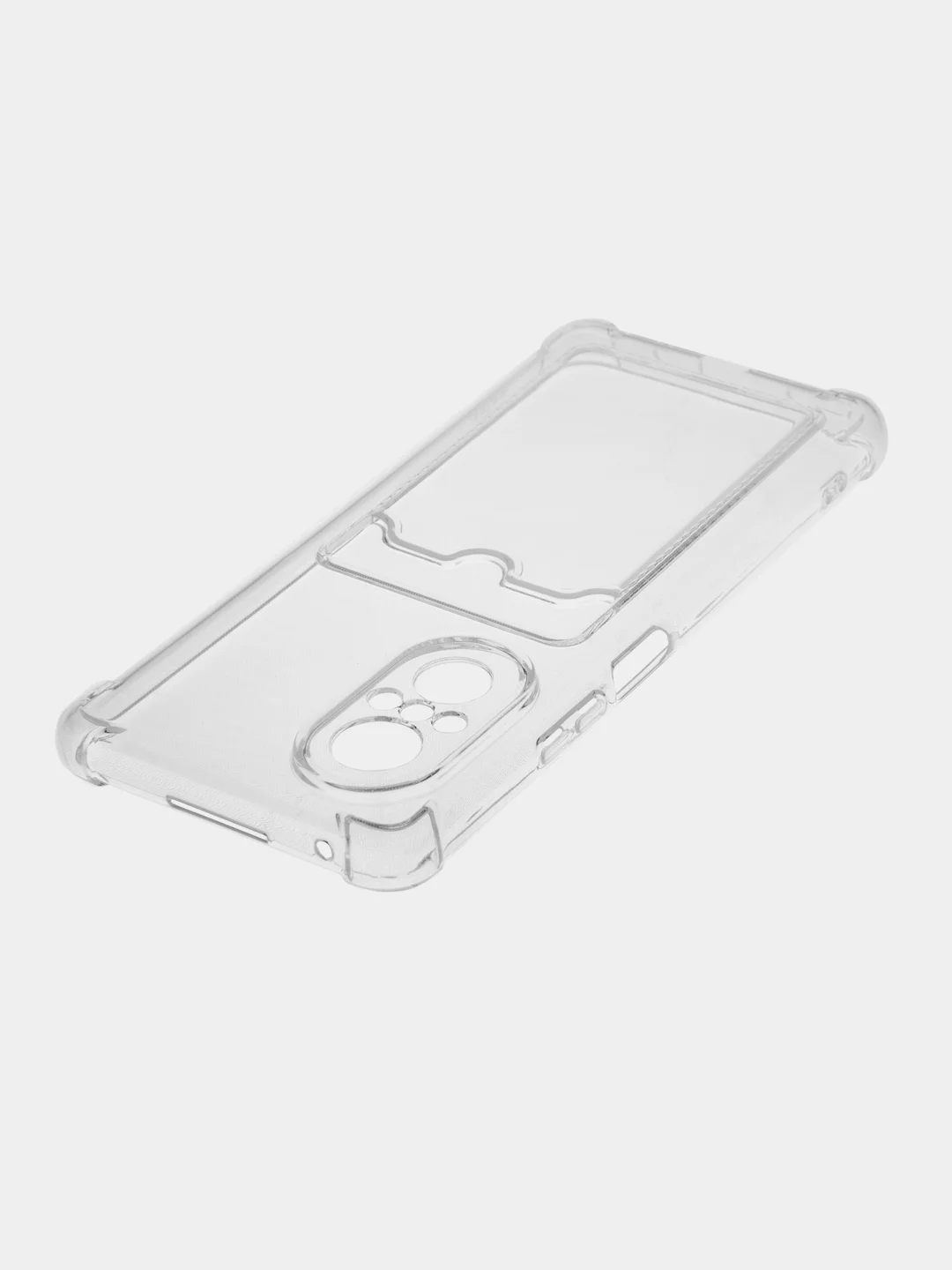 Прозрачный противоударный чехол BROSCORP для Huawei Nova 9 SE, силиконовый, с карманом для карт