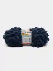 Синий меланж пряжа Alize Puffy Fine 5 штук петельки маленькие
