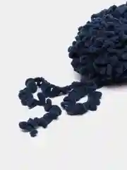 Синий меланж пряжа Alize Puffy Fine 5 штук петельки маленькие