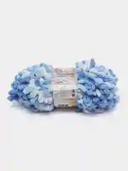 Голубой пряжа Alize Puffy Fine color 5 штук  петельки маленькие