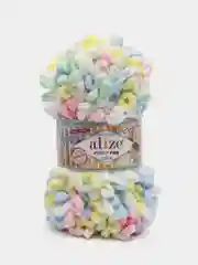 Желтый пряжа Alize Puffy Fine color 5 штук  петельки маленькие