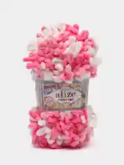 Тёмно-розовый пряжа Alize Puffy Fine color 5 штук  петельки маленькие