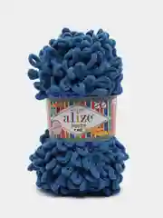 Синий пряжа Alize Puffy Fine 5 штук петельки маленькие